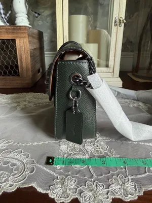 Coach Gemma Crossbody Bag with Jeweled Buckle Amazon Green Purse thumbnail 3