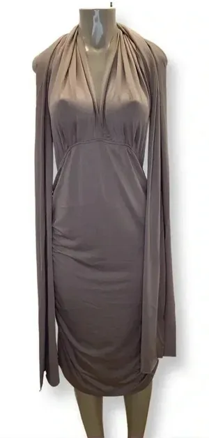 DBLJU Size XL by Jiniy Scrunch Dress With Attached Neck Tie. New With Tags. thumbnail 1