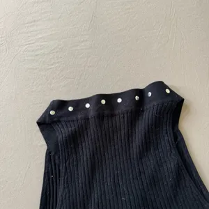 Beldini Vintage Y2K Studded Zip Front Sleeveless Knit Top thumbnail 6
