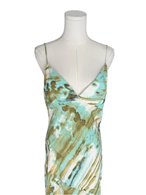 Petal & Pup - NWT Dillon Mint Abstract Open Back Maxi Slip Dress SZ 12 thumbnail 3