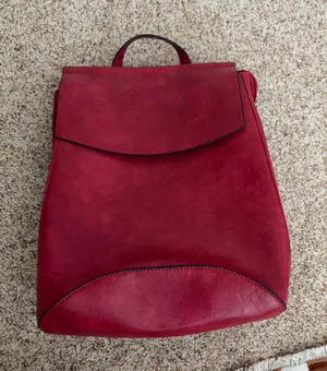 Red Backpack Purse thumbnail 1