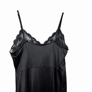 Y2K Women's Black Lace Satin Slip Dress XS-S Coquette Boudoir Nightgown Romantic thumbnail 5