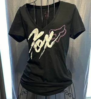 Women fox racing v neck t-shirt​​ thumbnail 1