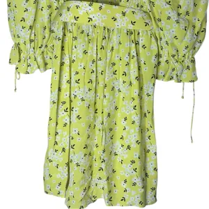 For Love & Lemons Chrysanthemum Mini Dress Lemonade Yellow Floral Medium thumbnail 14