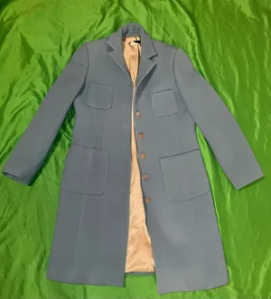 J. Crew Powder Blue Wool Blend Long Trench Coat size 8 thumbnail 1