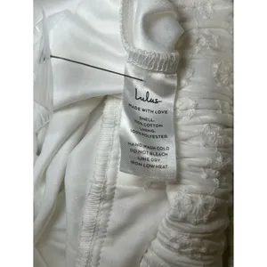 Lulu’s White Eyelet Puff Sleeve Cottagecore Midi Dress Women’s Size XS thumbnail 11