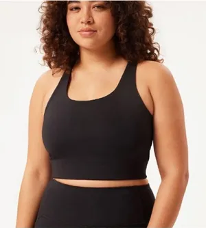 Girlfriend Collective Racerback Paloma Black Sports Bra Sz. S thumbnail 1