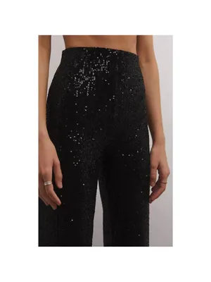 NEW Z SUPPLY skylar sequin pant in black thumbnail 6