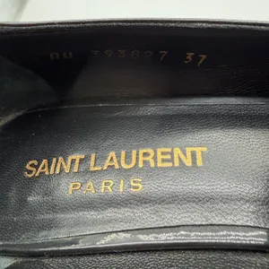 Saint Laurent Elegant Patent Leather Tassel Accents Pumps Women's Size 7 IT 37 thumbnail 2