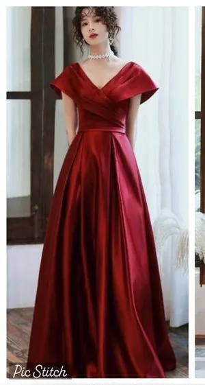 Gorgeous New Lavetir Red Satin Pageant/Prom/Bridesmaid Gown! thumbnail 1