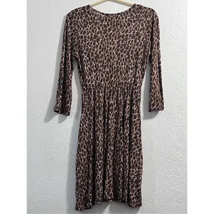 New urban outfitters cheetah animal print midi dress Medium thumbnail 3