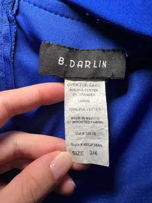 B.Darlin Blue Juniors Sweetheart A-Line Dress Size 3/4 thumbnail 6