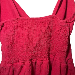 Red Sleeveless Dress with Bow Detail fits like a medium thumbnail 3