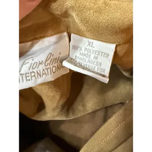 Vintage 90s Faux Suede Shacket Womens XL Tan Western Cabincore Boho Country Y2K thumbnail 5