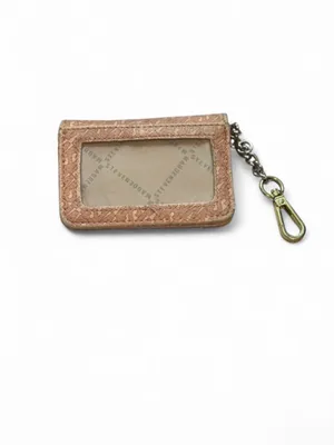 Steve Madden Blush Pink Card Holder Keychain with Gold Hardware thumbnail 2