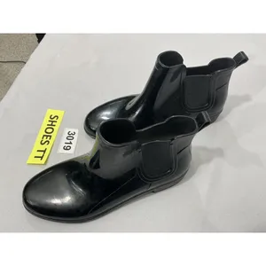 Womans Size 8 Black Rubber Stretch Ankle Rain Boots NWOT thumbnail 3
