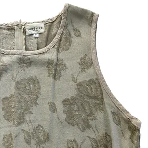90s Sundance Catalog Vintage Floral Jacquard Maxi Dress M boho Cottage Romantic thumbnail 4