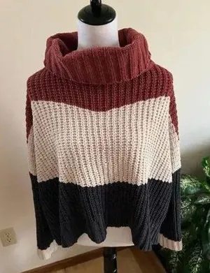 POL Stripe Chunky Knit Sweater thumbnail 1