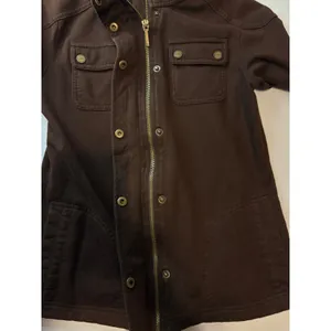 Lauren Ralph Lauren Petite Brown Cotton Utility Jacket Full Zip Snap Small P/P thumbnail 5
