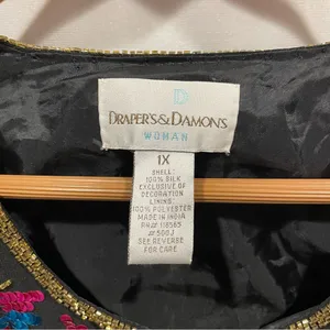 Stunning Drapers & damon’s silk beaded sequin cardigan vintage heavy thumbnail 5