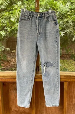 Free People We The Free Lasso Straight Leg Jeans Light Wash Size 28 thumbnail 4