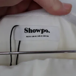 Showpo Shaima White Strapless Pleated Bubble Hem Mini Dress Size 2 NEW thumbnail 4