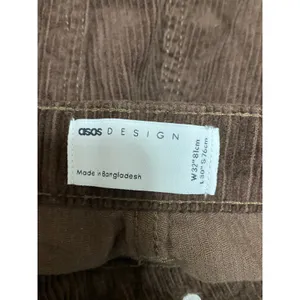 NEW ASOS Women's Brown Corduroy High Rise Wide Leg Baggy Trousers Pants Size 32 thumbnail 5