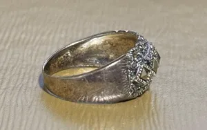 Sterling Silver Marsala Cw Signed Marcasites Art Deco Inspired Ring Sz 9 thumbnail 6
