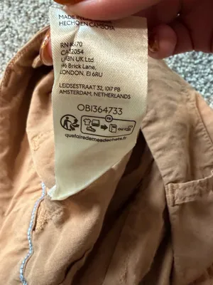Maeve Colette Linen Blend Wide Leg Full Length Pants Camel High Rise Size 28 thumbnail 8