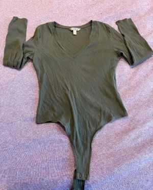 Banana Republic Green Long Sleeve Bodysuit thumbnail 1