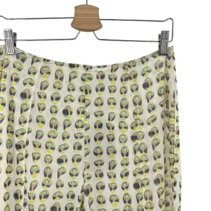Meshki Nora Mesh Straight Leg‎ Pant Sheer Alien Print Cream Green Size XL thumbnail 4