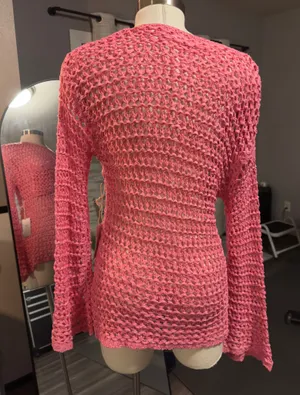 Boutique Pink knit Off the shoulder sweater thumbnail 8