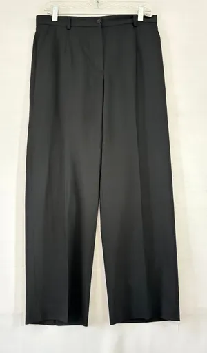 Zanella Made in Italy Black Stretch Wide Leg Trousers Dress Pants Womens 8‎ thumbnail 1