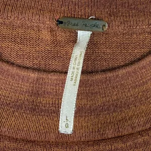 Free People Womens Striped Mock Neck Knit Sweater Brown Pink Red Size Large‎ thumbnail 3