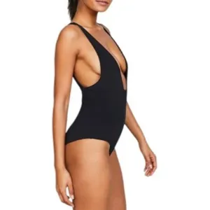 Mara Hoffman Women's Standard Audrey Black Deep V One Piece Swimsuit Size XL thumbnail 4