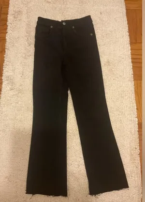 Zara Classic Black Women's Jeans size 24 waist 27 length thumbnail 6