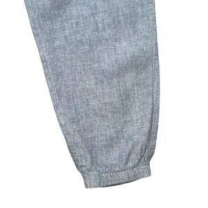 Athleta Womens Blue 100% Linen Jogger Pants Drawstring Elastic Waist Casual 12‎ thumbnail 5