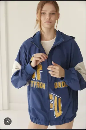 urban outfitters navy windbreaker small thumbnail 4