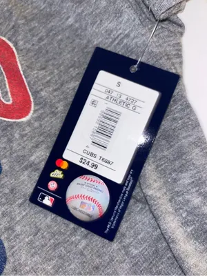 Majestic Gray Tee with Red & Navy Chicago Graphic thumbnail 3