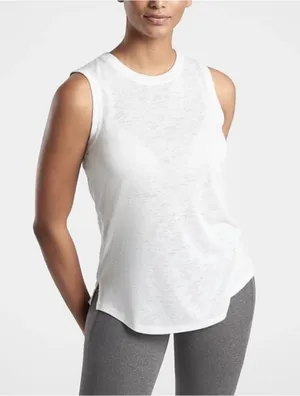 Athleta Breezy Tank Top White  thumbnail 1