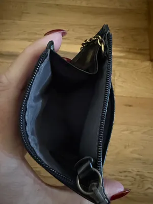 Coach Black Leather Key Ring Card Holder thumbnail 3