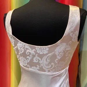Vtg 90s Rampage bias cut satin damask prom maxi slip dress mermaid gown wedding thumbnail 5