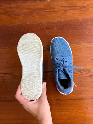 EUC Allbirds Tree Toppers High Top Blue Lightweight Sneakers Sz 7 💛🍄 thumbnail 8