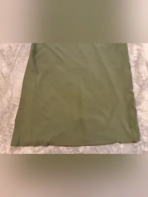 Entro Women’s Olive Green Ruffle Shoulder Dress Size Small thumbnail 4