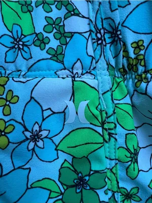 HURLEY AQUAS WILD BLOOM 2.5” BOARDSHORTS Women’s Floral Swim Short - Green Multi thumbnail 5
