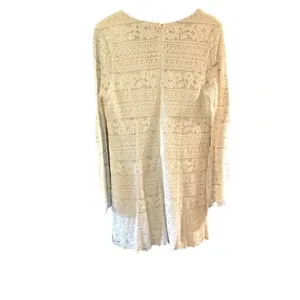 LUSH Women’s Long Sleeved Cotton Lace Dress, Size L thumbnail 7