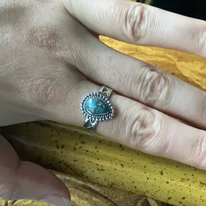 Source Unknown Mojave Turquoise Sterling Silver Southwestern Ring Size 9 thumbnail 4