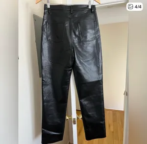 Aritzia Wilfred Melina Black Leather Pants thumbnail 4