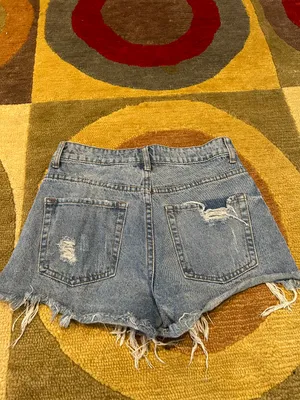 Adika Cheeky Denim Jean Shorts Distressed High Waisted Size Small Runs Small thumbnail 3