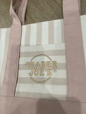 Trader Joe’s Bag Tan Summer Pink thumbnail 3